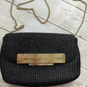 Lauren merkin shoulder bag gold strap chain